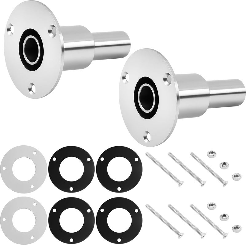 TaShow Thru Hull Exhaust for Boats - 2 Pack 316 Stainless Steel Diesel Heater Exhaust Pipe Thru Wall with Heat Insulation for Damage Prevention, Easy to Install, Suitable for 24mm Pipe, for Boat, RV, Garage - Image 1